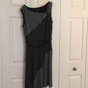 A-line knit polka dot summer dress